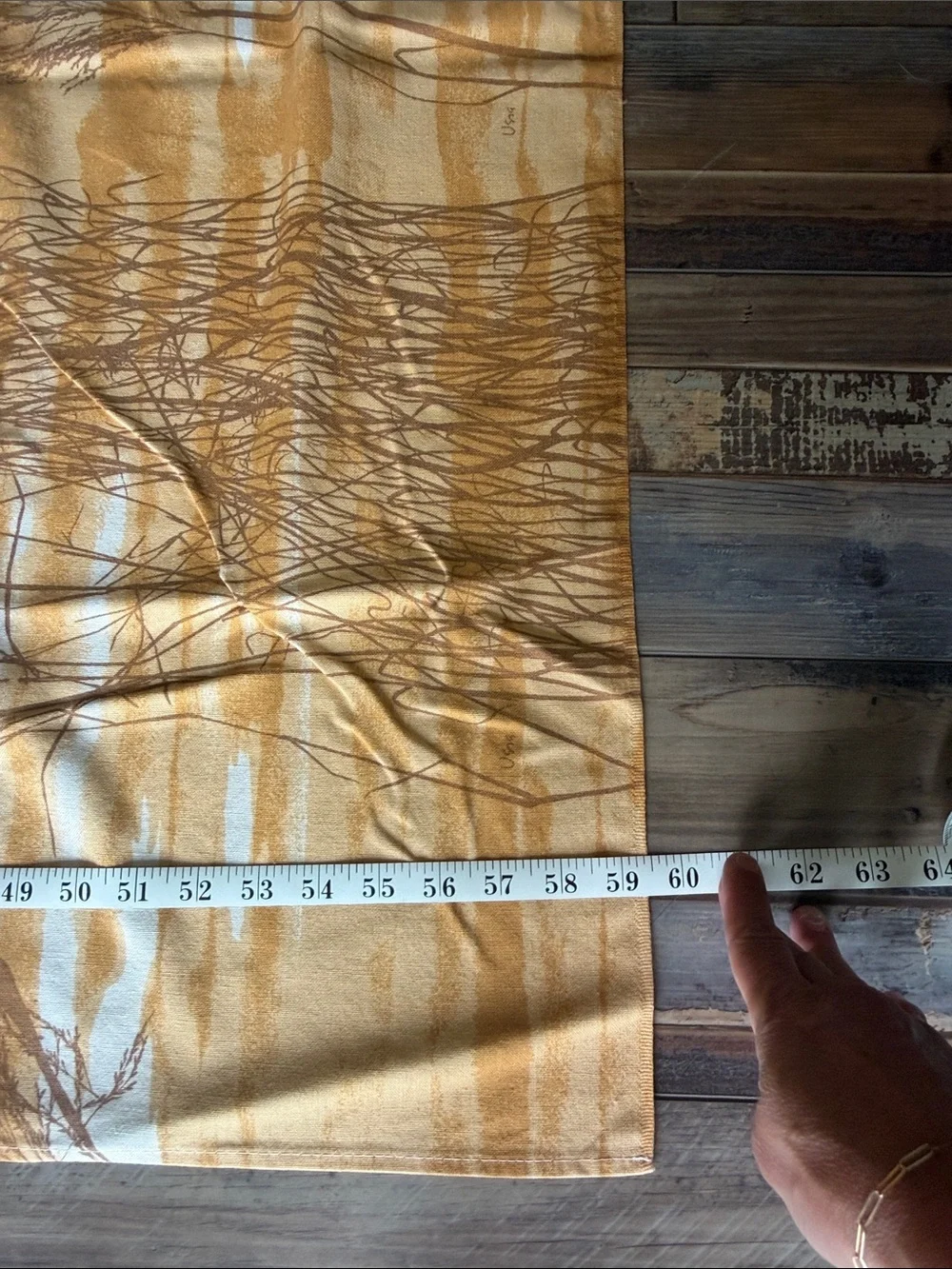 Vera Neumann “Chinese Grass” or “Golden Field of Wheat” Rectangle Tablecloth